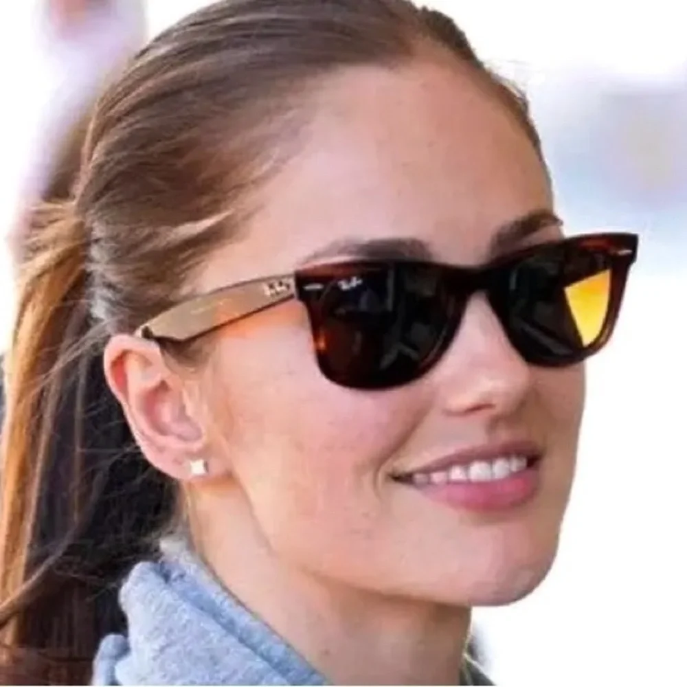 Ray-Ban Tortoiseshell Black Frame Brown Lenses Wayfarer Sunglasses